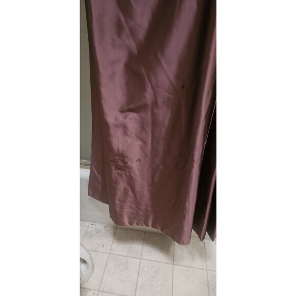 Carmen Mark Valvo 6 Wedding Guest Dress Prom Purple Mauve Full-length Strapless - Picture 5 of 7
